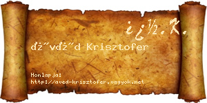 Ávéd Krisztofer névjegykártya